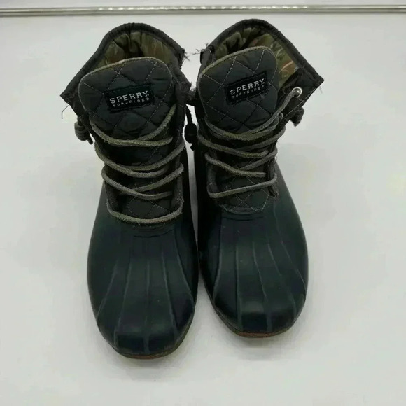 Women's Sperry Saltwater Quilted Navy Blue Duck Boots, Size 8.5, STS93027 - Picture 2 of 5